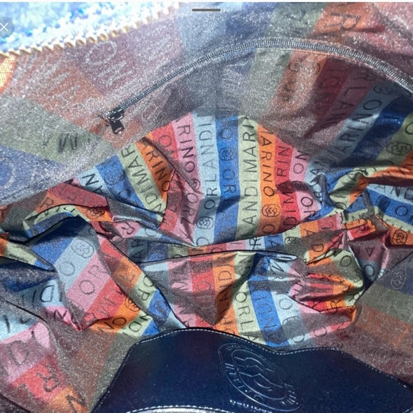 😍NWT Marino Orlandi Made in Italy Blue Suede Purse - Picture 8 of 15